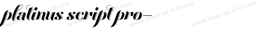 platinus script pro字体转换